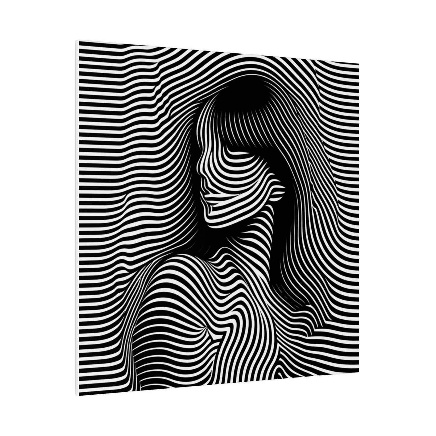 Tableau Moderne Original Art Optique Femme Design
