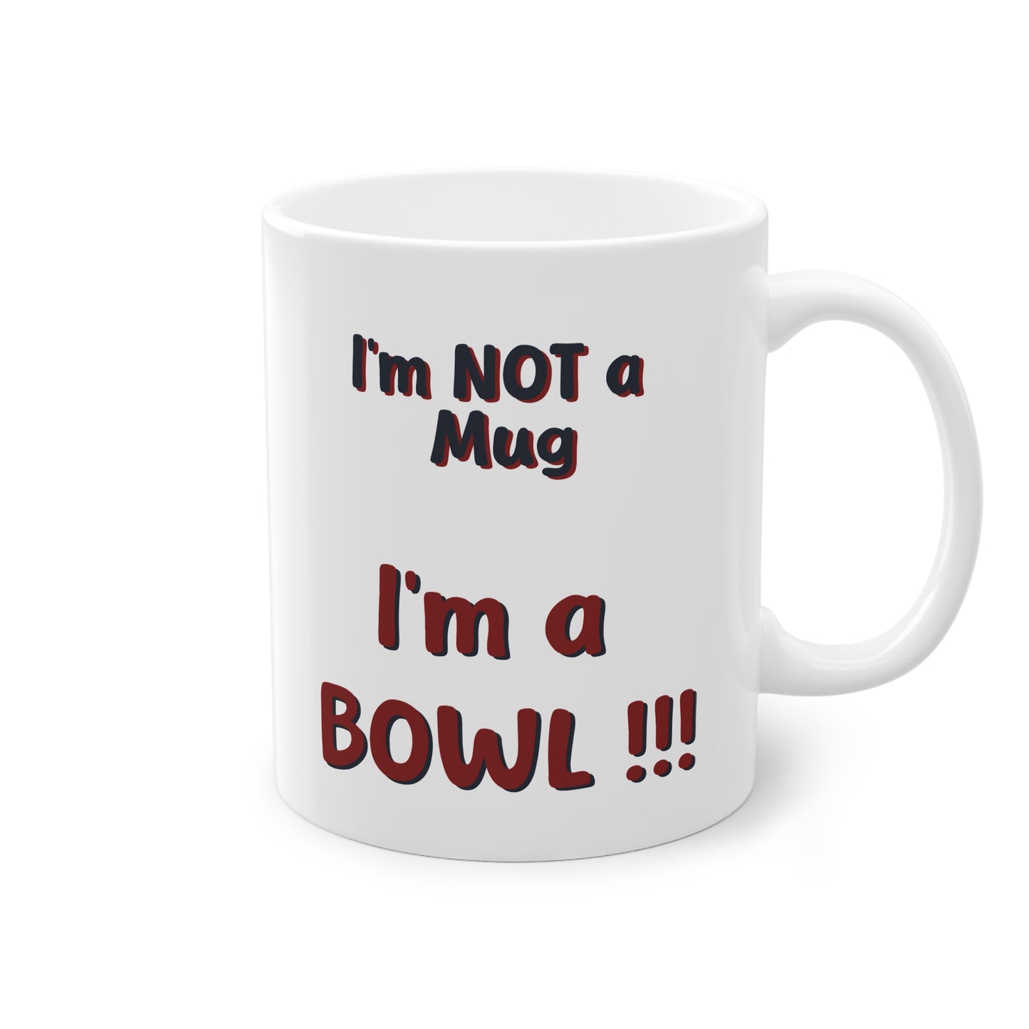 Mug drôle en céramique blanche avec texte humoristique