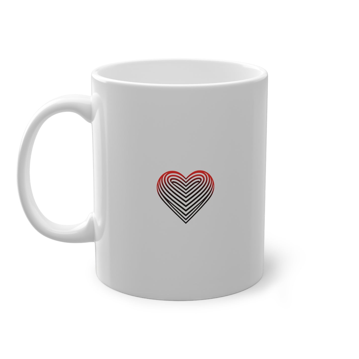 Mug love cœur art optique cadeau humoristique