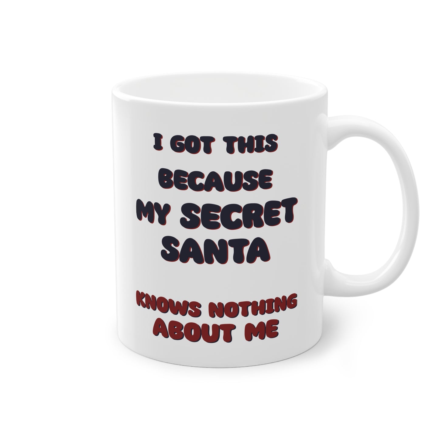 Tasse à offrir - Mug Secret Santa humoristique cadeau Noël pas cher