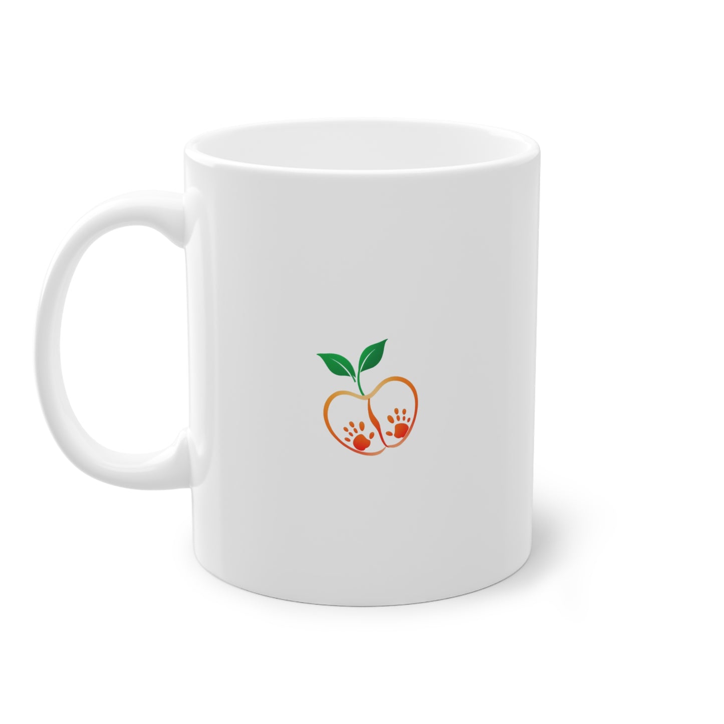Mug avec illustration pêche stylisée, cadeau original pour homme ou femme.