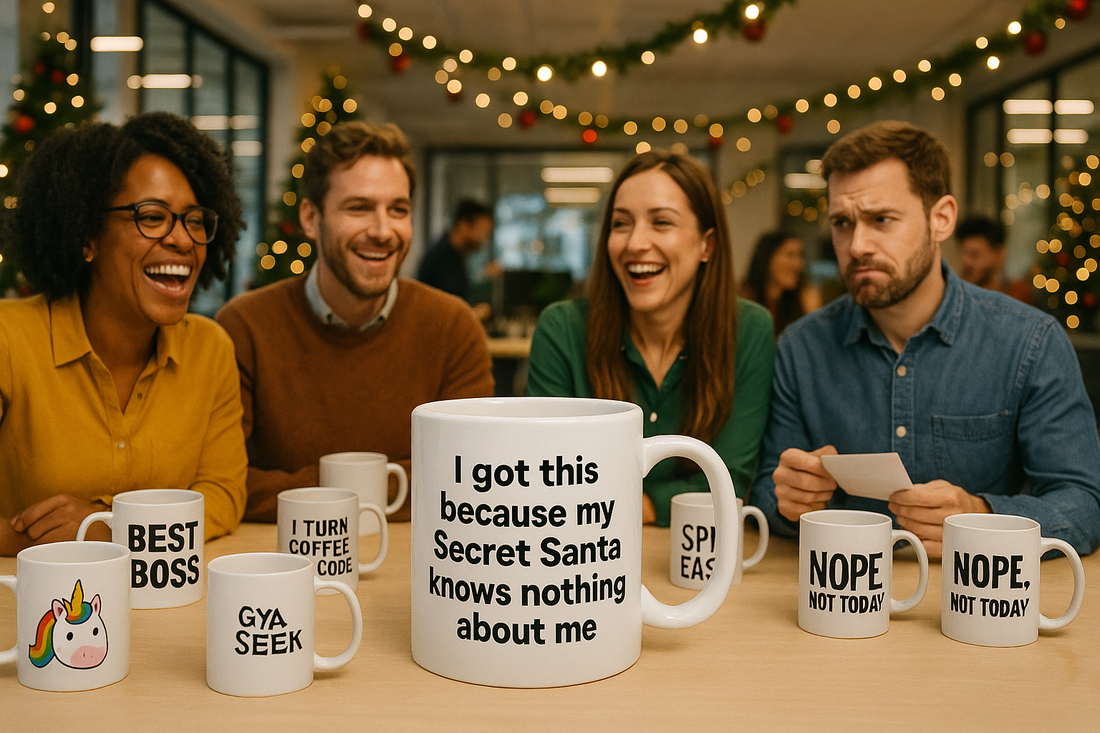Cadeaux originaux fin d’année : que révèle votre mug de Secret Santa ?