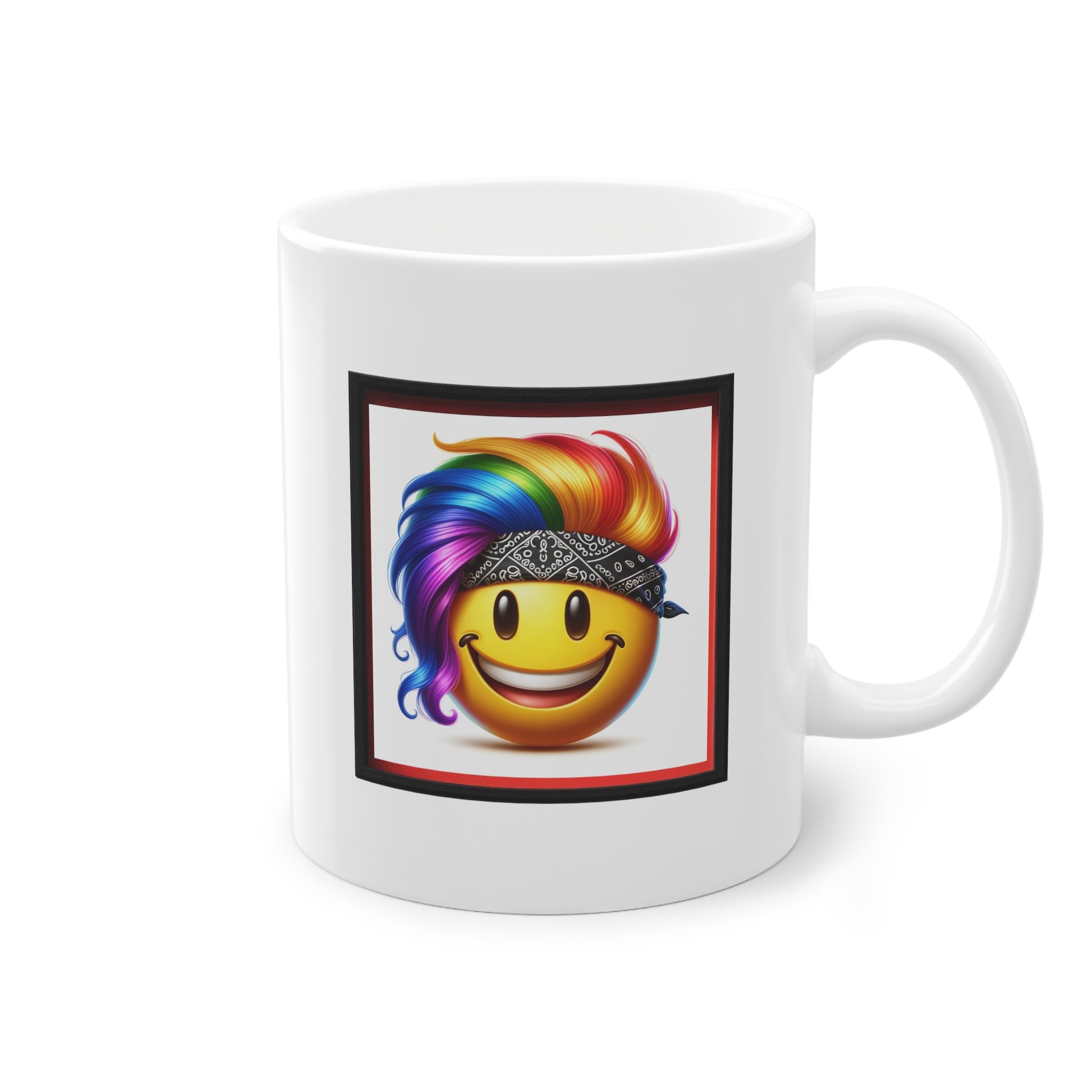 Smiley Arc-en-ciel avec Bandana - Mug Cadeau original