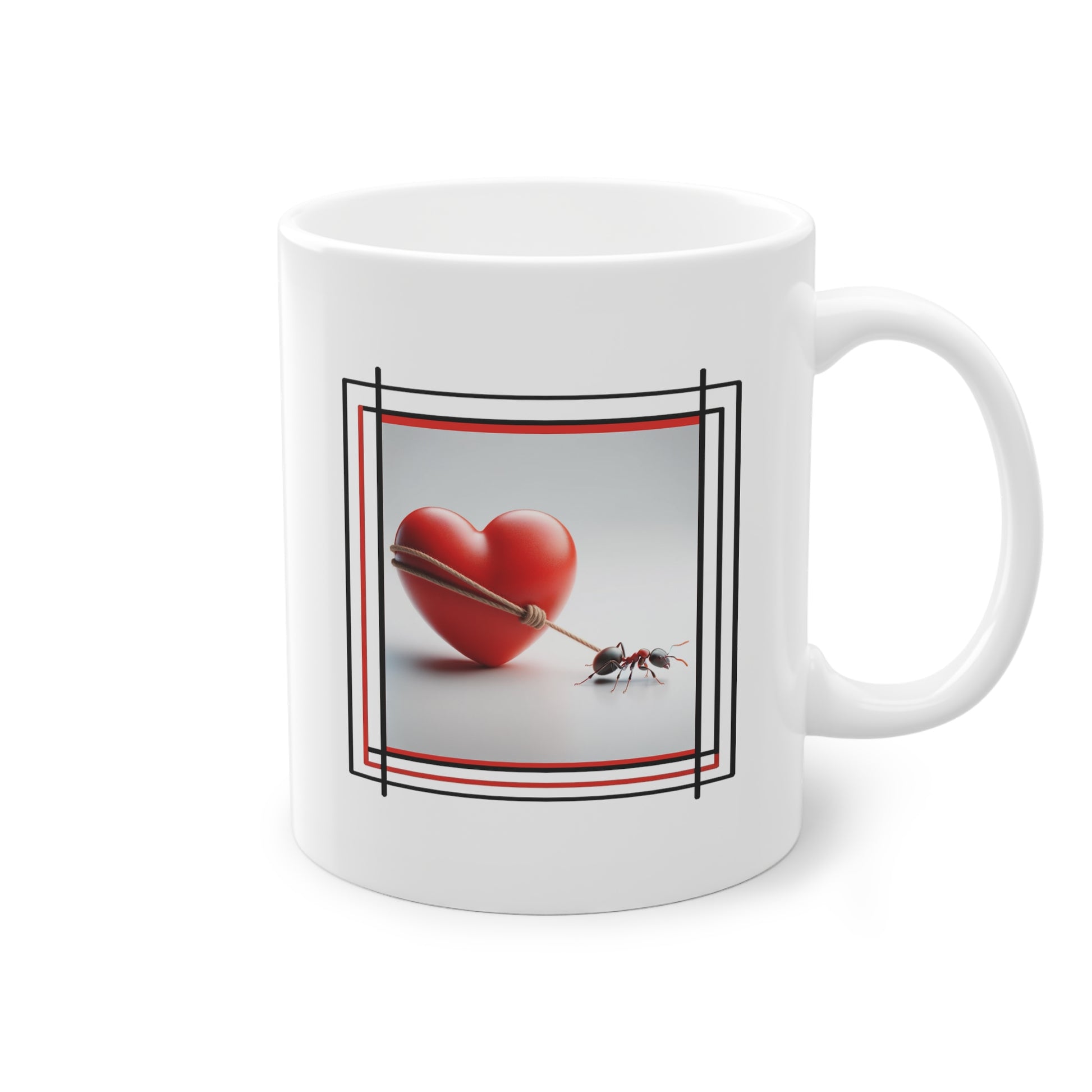 Fourmi puissante avec cœur - Mug Saint-Valentin