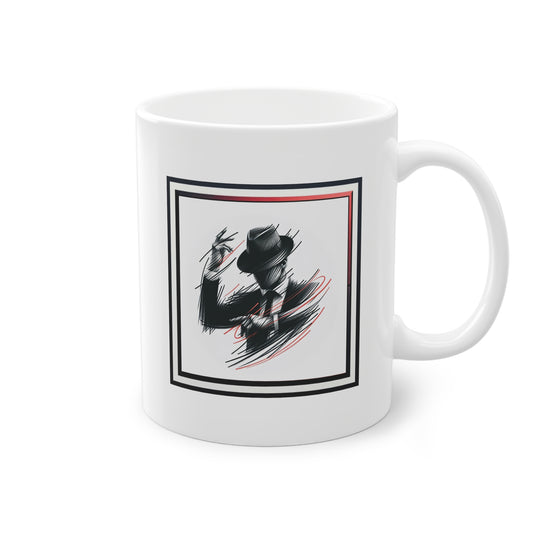 Mug avec danseur de salsa stylisé – Cadeau Danse