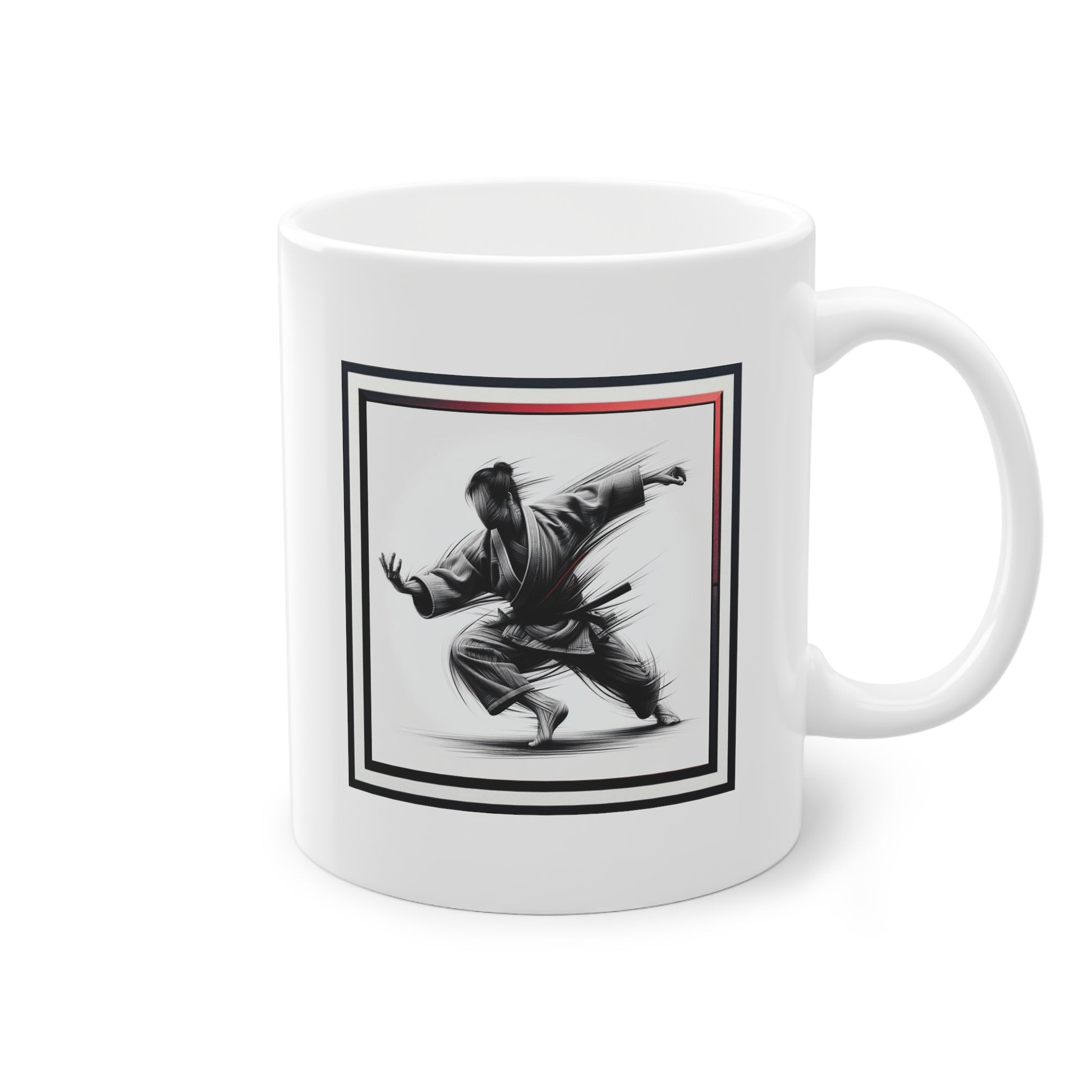 Mug cadeau avec un judoka en action design moderne