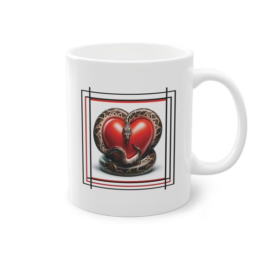 Joli Mug design avec python et cœur – cadeau Saint-Valentin