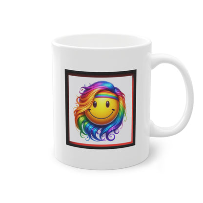 Smiley Arc-en-Ciel sur Mug en céramique blanc idéal cadeau