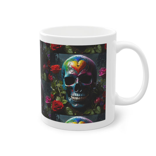 Mug cadeau original avec tête de mort et motif sombre