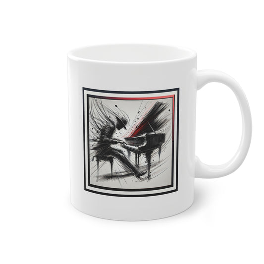 Mug design pianiste original, cadeau parfait pour musicien